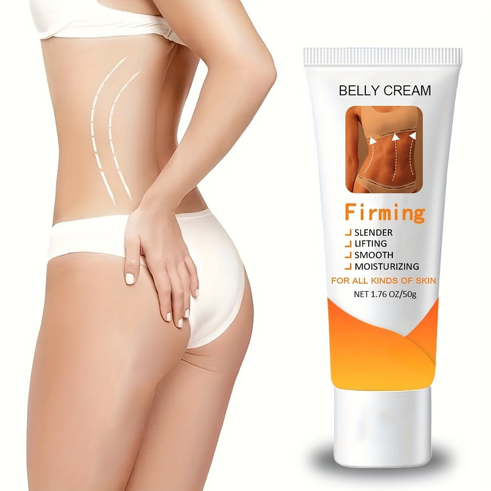Belly Firming Cream 50g Jojoba Oil & Caffeine Tightening Body Moisturizer for Belly Butt & Thighs – Skin Firming Massage Cream to Improve Elasticity & Tone, Daily Body Care Self-Care Gift for Women
