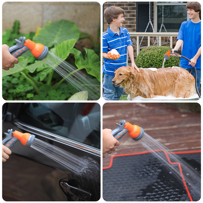 65ft Automatic Garden Hose Reel with 9-Function Sprayer | 180° Swivel, Auto-Rewind & Slow Return System