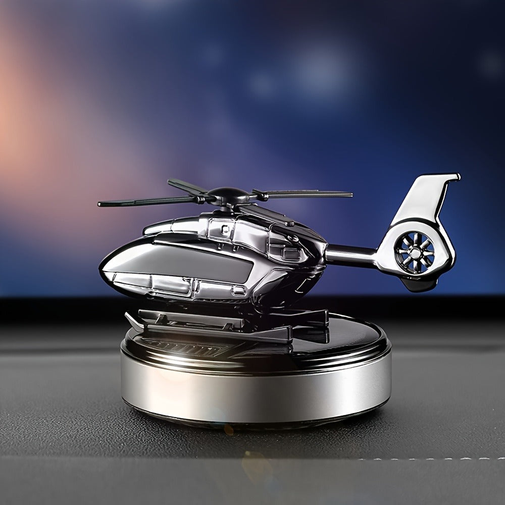 Car Air Freshener Solar Aromatherapy Diffuser Dashboard Helicopter Decoration Perfume Deodorant Auto Interior Accessories Gift for Men Women Alcohol-Free Essential Oil Scent