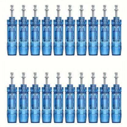 Microneedling Cartridges 20 Pack Compatible with Dr.Pen A9 A11 A8S M8S Bio Pen Q2 Ultima M8S 18-Pin 36-Pin Round Nano 0.25mm Replacement Needle Tips Derma Pen Accessories
