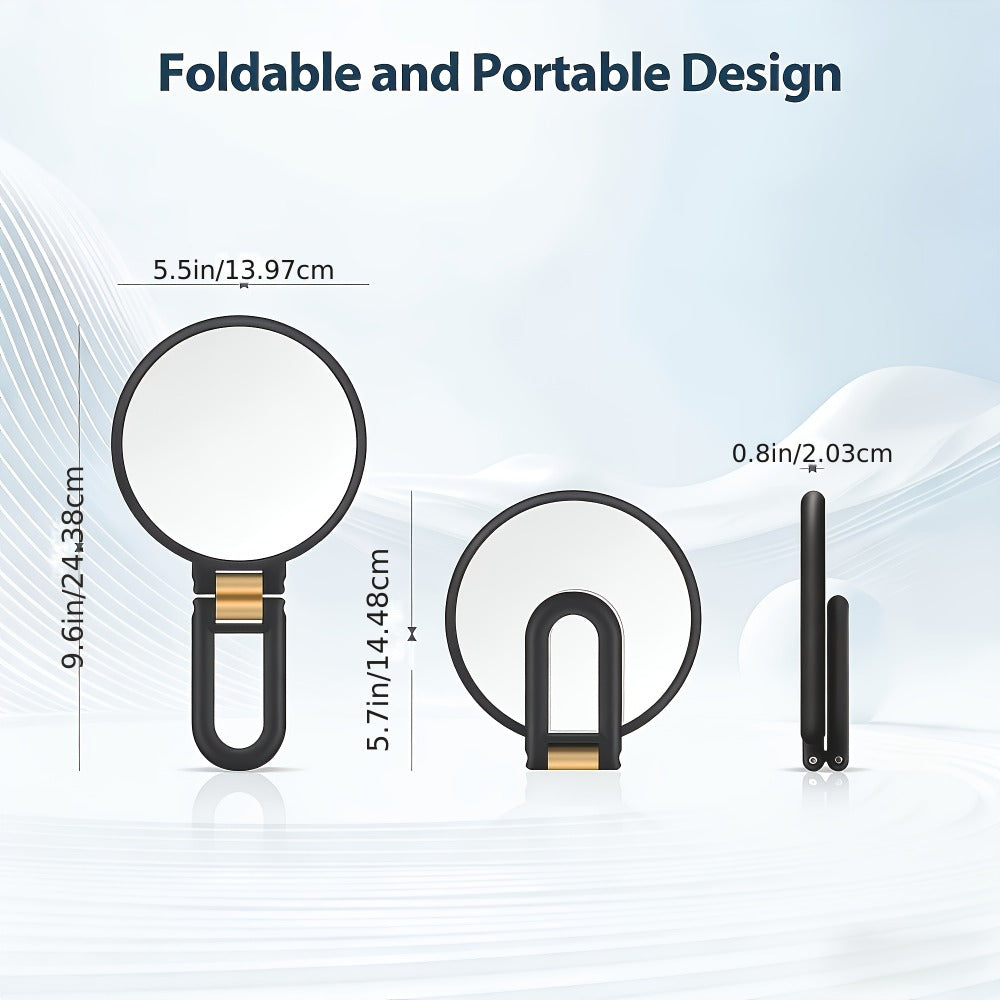 Magnifying Mirror 80X for Makeup & Skincare, Handheld 1X-80X Magnification Mirror with 360° Adjustable Handle, Portable Compact Travel Mirror for Women Makeup Grooming Beard Trimming, Beauty Gift