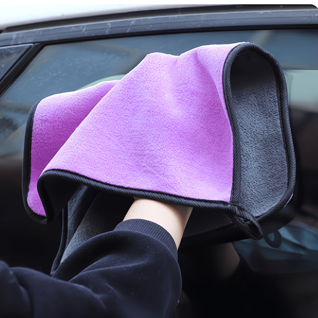 30pcs Of Golden, Deep Blue & Dreamy Purple Thickened Microfiber Towels, 12×12 Inches Ultra Soft, Highly Absorbent Cloths For Car Cleaning, Drying & Polishing Durable Auto Care Supplies