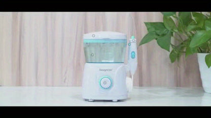 Water Flosser for Teeth & Braces 600ml Large Tank – 10 Adjustable Pressure Levels 8 Nozzles IPX4 Waterproof Professional Oral Irrigator Desktop Electric Dental Flosser for Adults Family