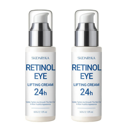 Eye Cream for Dark Circles & Puffiness 2 Pcs - Firming Hyaluronic Acid Eye Gel with Collagen Retinol Caffeine, Anti-Aging Under Eye Treatment for Tightening Smoothing Hydration Women