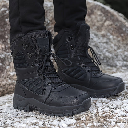 Men's Snow Boots - Non-Slip Sole Plush Lined for Beach & Water