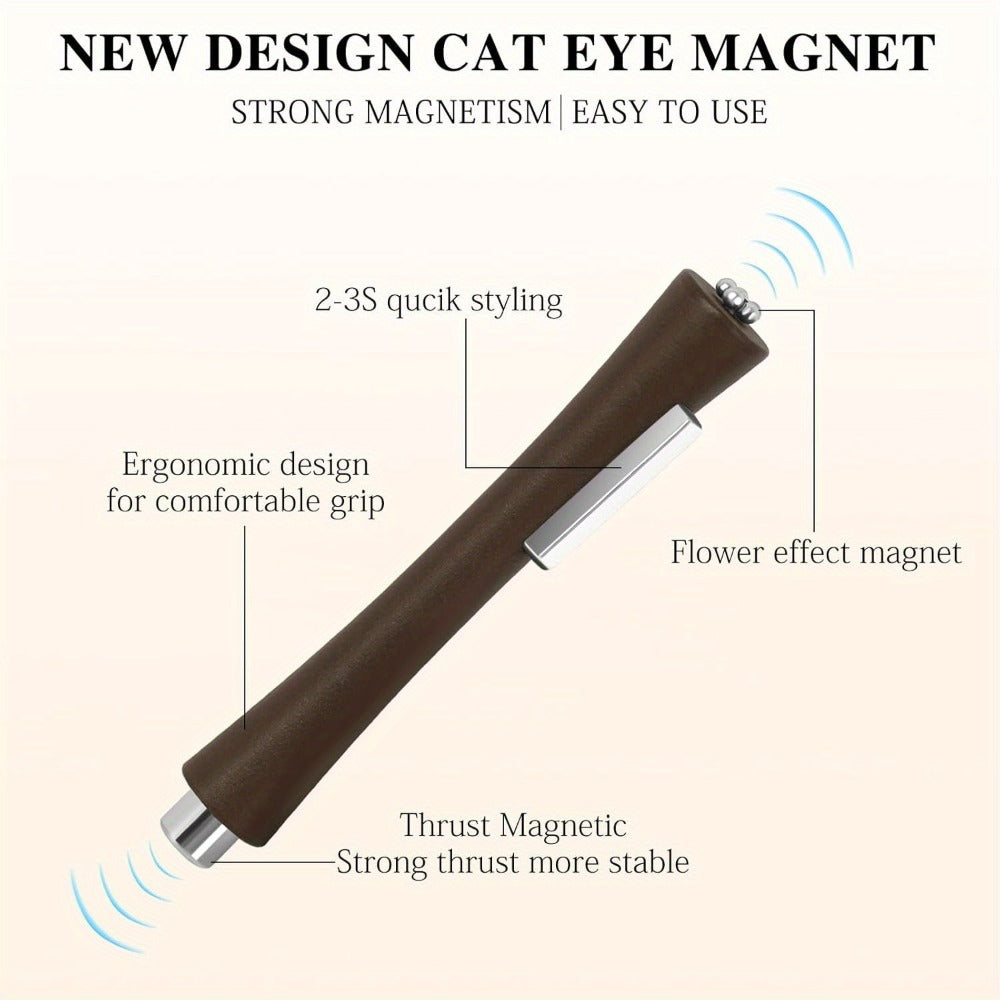 4-in-1 Y-Shaped Cat Eye Nail Magnet Stick Double Head - Heart & Multi-Pattern Magnetic Tool for Cat Eye Gel Polish Nail Art, Portable Professional Salon & Home DIY Nail Art Gift