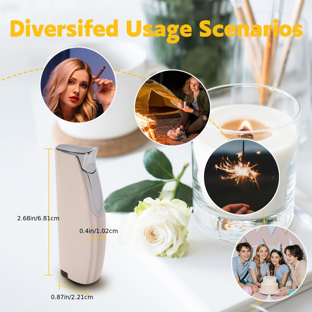 Windproof Lighter 2-Pack – Slim Portable Pocket Lighter with Mirror Finish, Refillable Butane Flame, Fashionable Gift for Men & Women, Available in 8 Colors (Red, Black, White, Silver, Pink, Blue, Yellow, Green)