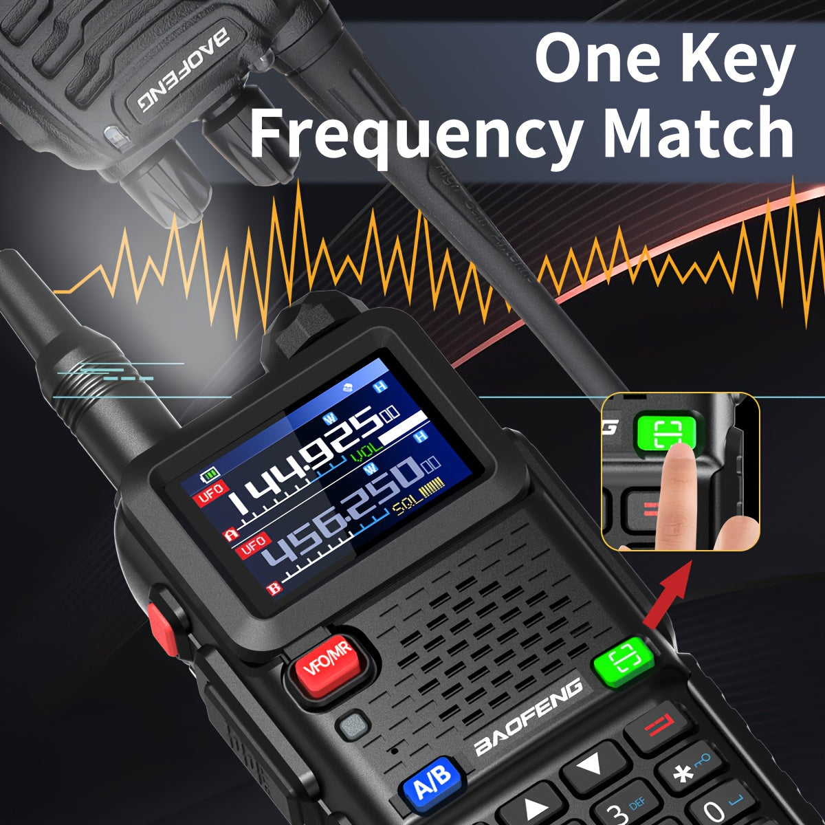 Baofeng Ham Radio 5RH Pro GPS 10W Long Range Walkie Talkie 2 Pack