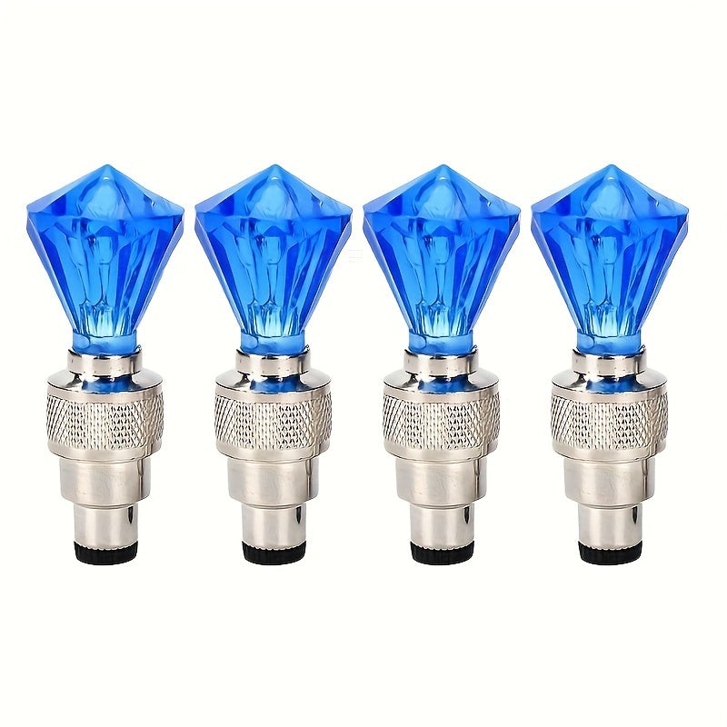 LED Breathing Light Tire Valve Caps – Running Horse & Wind Fire Wheel Light Effect for Car & Motorcycle Wheels