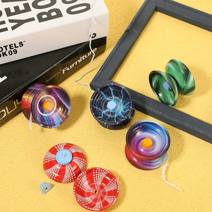 Metal Alloy Yoyo Bulk 50 Pcs Responsive Yo-Yo Set for Beginners Kids Adults Auto Return String Trick Yoyos Colorful Party Favors Gift Boys Girls Students