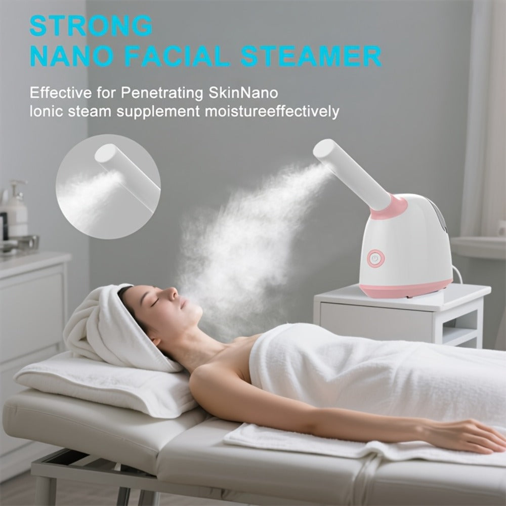 Nano Ionic Facial Steamer with 360° Rotatable Arm for Home & Salon