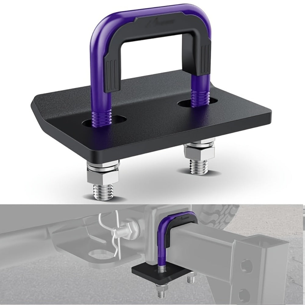 Trailer Hitch Tightener Anti Rattle Stabilizer 2 Inch Heavy Duty Steel U-Bolt with Rubber Cover Hitch Mount Wobble Eliminator for 2" Receiver - Multiple Colors