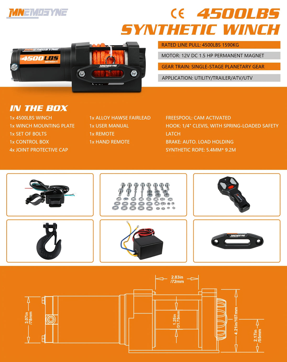 14500lb/13000lb/4500lb/3000lb Electric Winch 12V Winch Steel Cable Synthetic Rope 4WD/4X4 Offroad Towing Trucks Trailers Offroad Recovery Robust Construction For SUV Trailer Boat Winch ATV UTV ATV Winch Kit Winch Cover/winch Hitch Receiver To Choose