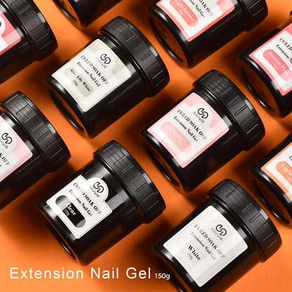 Builder Gel for Nail Extensions 150g Apex Strengthening Kit 13 Shades Clear White Pink Nude Milky Jelly Salmon UV LED Cure Professional Salon Home DIY Manicure Nail Art Women