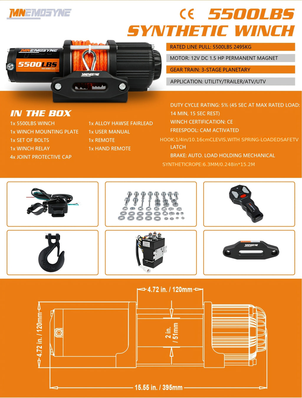 14500lb/13000lb/4500lb/3000lb Electric Winch 12V Winch Steel Cable Synthetic Rope 4WD/4X4 Offroad Towing Trucks Trailers Offroad Recovery Robust Construction For SUV Trailer Boat Winch ATV UTV ATV Winch Kit Winch Cover/winch Hitch Receiver To Choose