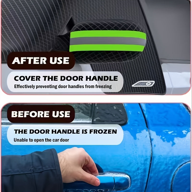 For All-Weather Windshield Cover with UV Protection And Snow Shield - Heavy-Duty Oxford Cloth Car Windshield Protector, Suitable for All Vehicles, Winter Snow And Sunshade Cover, Scratch-Resistant And Durable, Ideal for Year-Round Use