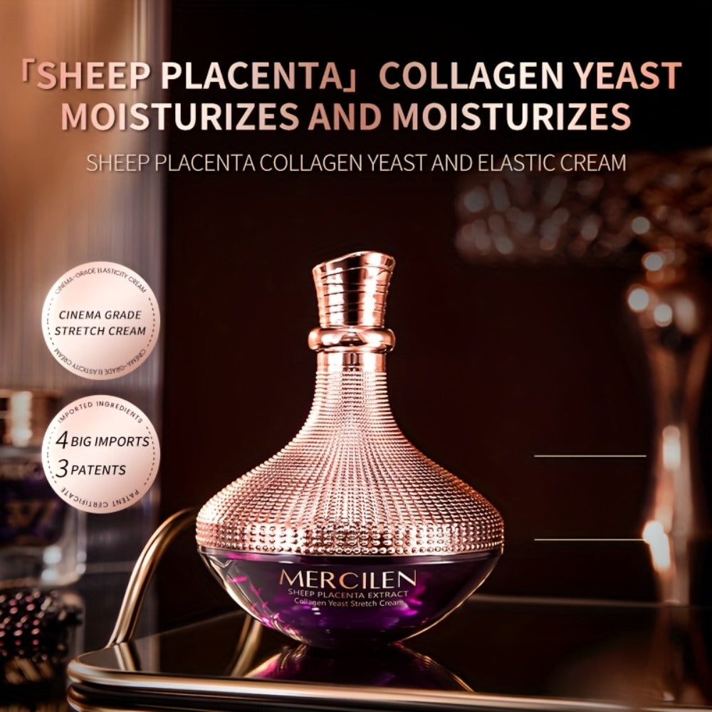 Collagen Face Cream 50g with Sheep Placenta, Hyaluronic Acid & Niacinamide — Deep Hydrating Anti-Aging Moisturizer with Plant Squalane for Firm, Plump & Bright Skin | All Skin Types
