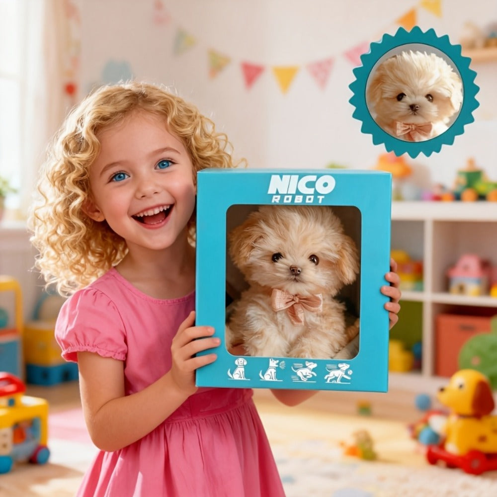 Walking Dog Toy for Kids Soft Furry Interactive Puppy That Walks and Barks with Ribbon Electronic Pet Toy for Boys Girls Toddlers Birthday Christmas Gift Animal Lovers
