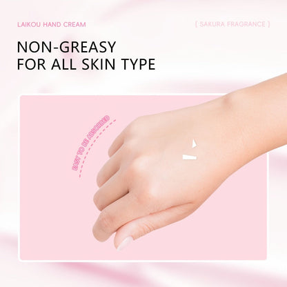 Japanese Sakura Hand Cream Set 20 Pcs LAIKOU Cherry Blossom Moisturizing Lotion with Glycerin & Vitamin C Lightweight Non-Greasy Portable Travel Size Skincare Gift for Women