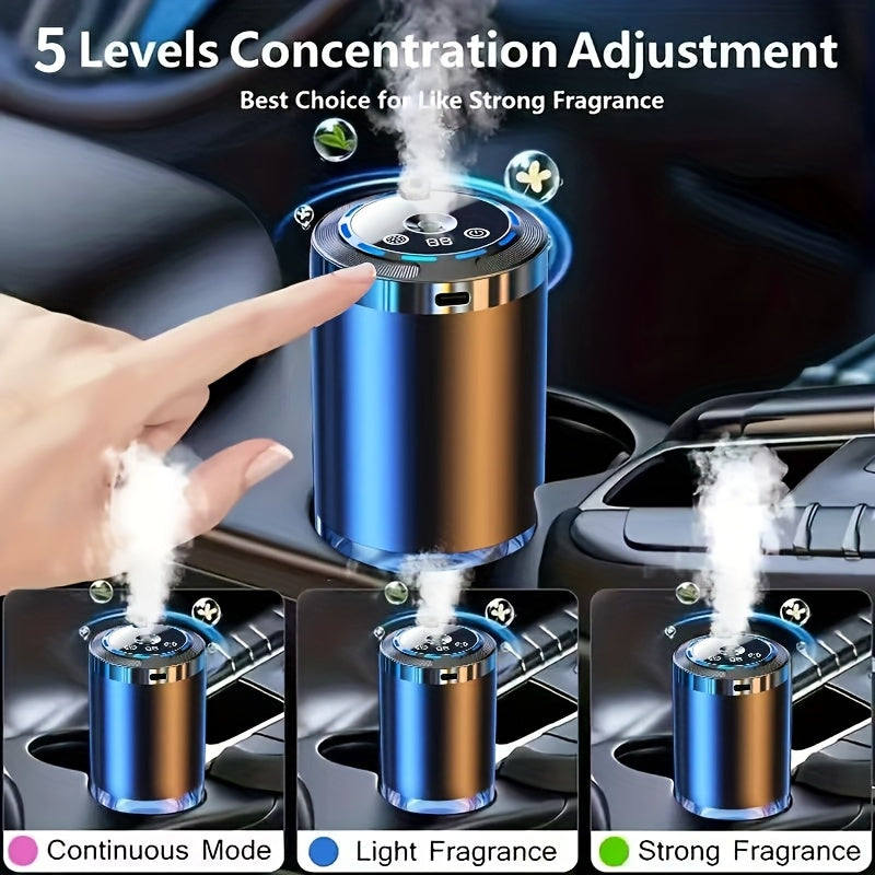 Smart Car Aroma Diffuser - Comes with 1/3 Bottles Of 1.69oz Ocean-scented Essential Oils, Car Air Freshener, Car Aroma Diffuser, Humidifier, Starry Sky Projection, And Ambient Light. Essential Oil Diffuser, The Essential Oil Diffuser Features Car