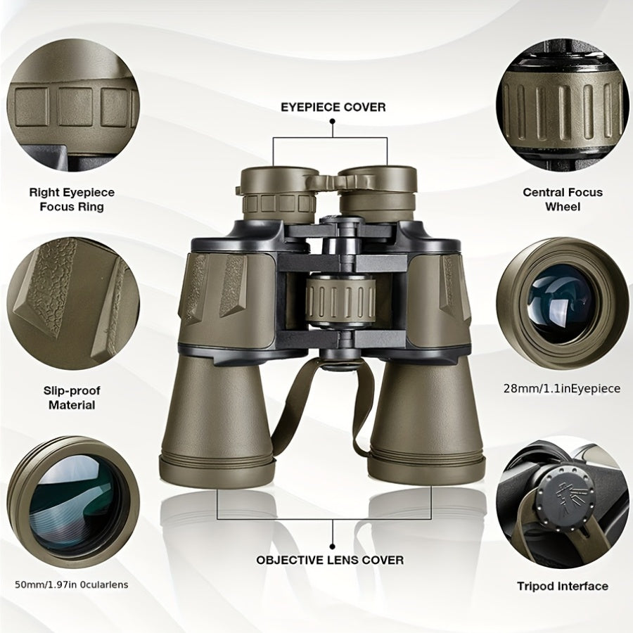 10x50 Binoculars with Phone Adapter – Bird Watching & Travel