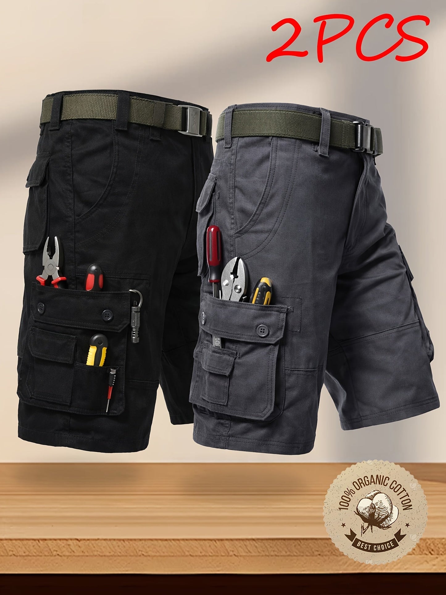 Men's Cargo Shorts - Multi Pocket Weekend Style