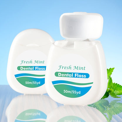 Dental Floss Picks 6pcs Mint Flavor - Plaque Remover Interdental Cleaner Oral Care Floss Sticks Fine Thread Teeth Cleaning Tool Intertooth Flossers