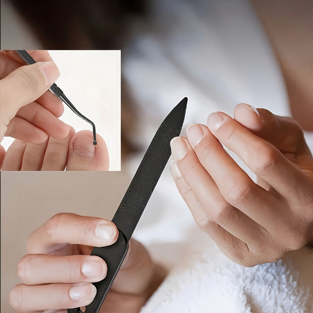 Large Opening Diagonal Blade Toenail Clippers for Thick Nails 5-Piece Set Heavy Duty Stainless Steel Ingrown Toenail Clipper with Nail File for Seniors Men Women Big Toe Cutter Kit