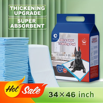 Dog Training Pads Extra Large 34x46 Inch – 6-Layer Leak-Proof Super Absorbent Puppy Pee Pads, 30-Count Pack for Indoor Potty Training