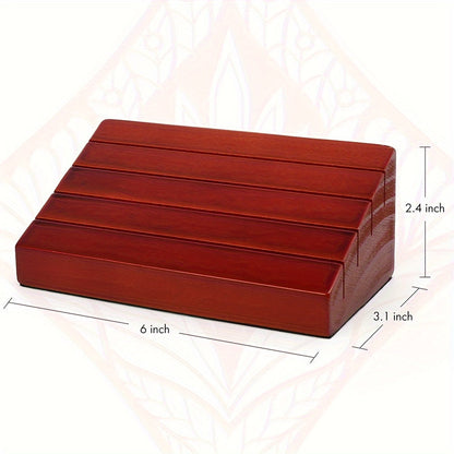 Wooden Playing Card Holder 2 Pack – Hands-Free Card Rack with 4 Slots, Holds 40 Cards Each, Fits Bridge & Poker Size, Pine Wood Card Stand for Game Night, Family Board Games & Card Games