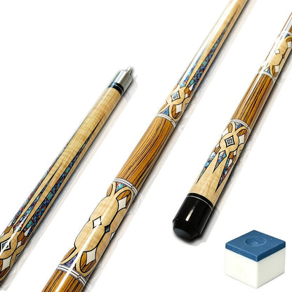 Vintage Maple Pool Cue Stick 58 Inch 20oz – Classic Retro Design Billiard Cue with 3 Style Options – Perfect Gift for Dad, Men & Billiard Enthusiasts, Great for Home & Bar