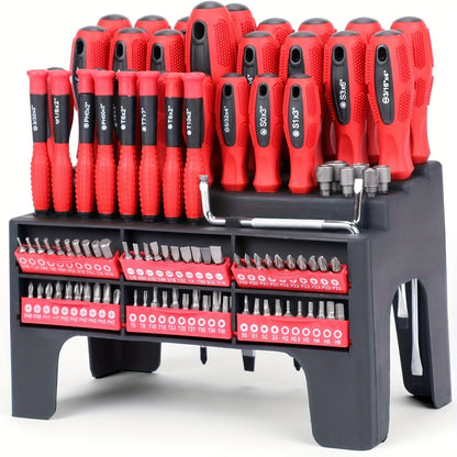 XSLRDKE 100/118/126pcs Magnetic Screwdriver Set, Insulated Magnetic Screwdriver Tool with Plastic Racking for Electronics And Precision Work, Non-Slip Rubber Handles, Men's Tool Gift, Holiday Gift, Tools Set Deal Clearance, Tools Set