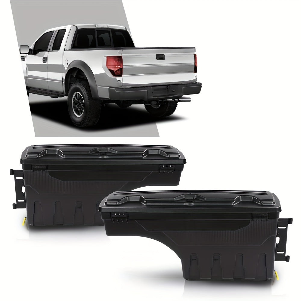 Left And Right Side Truck Bed Storage Tool Box Swing Case Fit for Ford F150 1997-2014