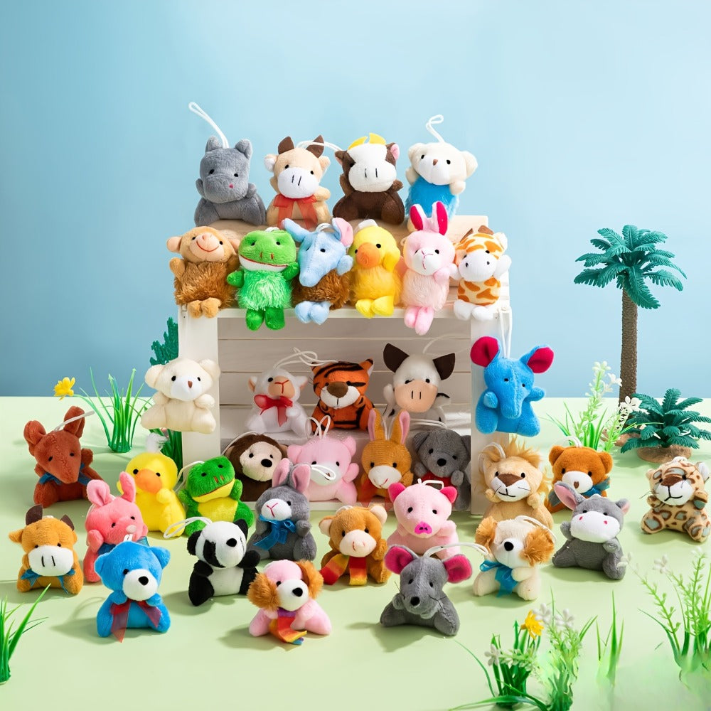 Mini Animal Plush Toy Assortment 72 Pack Bulk – 2.5-3 Inch Stuffed Animals for Party Favors, Carnival Prizes, Classroom Rewards & Stocking Stuffers, 72 Unique Designs No Duplicates