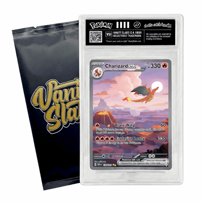 Pokemon Double Hit Slab Set – 2x Ultra or Double Rare Cards Sealed in Vanity Slabs Display Cases | EX V VMAX VSTAR Full Art Special Illustration | Display-Ready Gift for Kids & Collectors