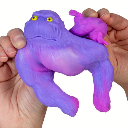Stretchy Gorilla Fidget Toy Squeeze Monkey – Sensory Stress Relief Squishy Monkey with PVA Sponge Fill, Kids Party Favor Gift for Christmas Halloween Easter Basket Stuffers