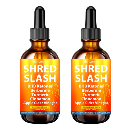 Lipo Slash 16-in-1 Weight Loss Liquid Drops for Women & Men with BHB Ketones Berberine Turmeric Apple Cider Vinegar Probiotics Cinnamon – Gut Health Curb Cravings Hunger Balance Orange Flavor