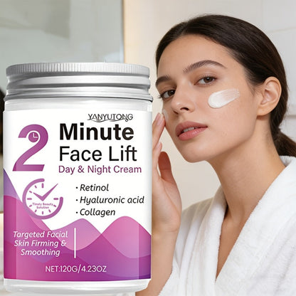 Peptide Collagen Firming Face Cream 120g – 2-Minute Instant Lifting Day & Night Moisturizer with Hyaluronic Acid, Anti-Aging Wrinkle Smoothing Cream for Women All Skin Tones