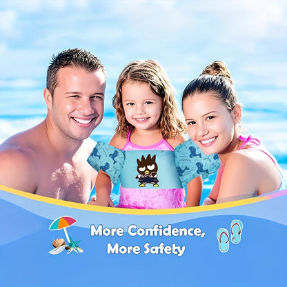 Kids Adjustable Swim Vest for Toddlers Ages 1-9 – Lightweight Floating Jacket, Cute Blue Cartoon Pattern, Patented Safety Design for Boys Girls Pool Beach