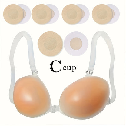 Women’s 2-Pack Seamless Adhesive Bra - Lace Detail Comfort