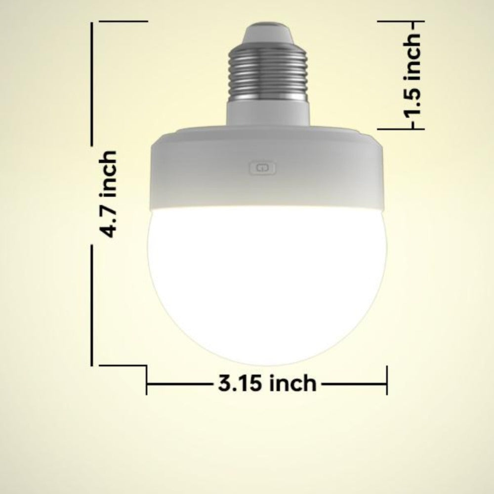 Rechargeable LED Light Bulb E26 3000mAh 400LM with Remote Control – USB Wireless Puck Light, 3 Color Temperatures, 12 RGB Colors, Timer, No Wiring for Lamps Closets Cabinets Indoor Lighting 4 Pack