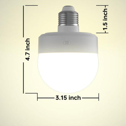 Rechargeable LED Light Bulb E26 3000mAh 400LM with Remote Control – USB Wireless Puck Light, 3 Color Temperatures, 12 RGB Colors, Timer, No Wiring for Lamps Closets Cabinets Indoor Lighting 4 Pack