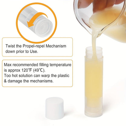 Empty Lip Balm Tubes 50 Pack with Filling Tray & Spatula – 5.5ml Clear BPA Free DIY Lip Balm Making Kit, Food Grade Leak Proof Containers for Homemade Lip Balm, Lipstick & Cosmetics Crafting