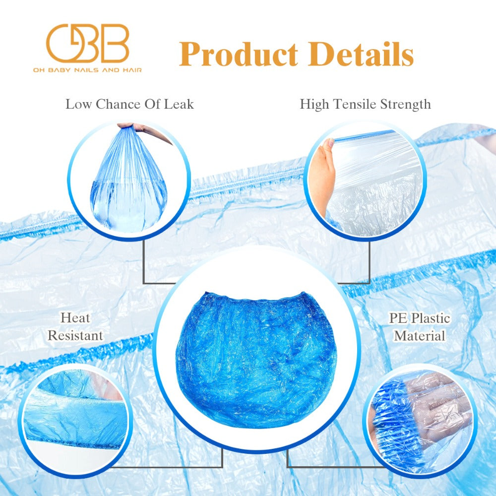 Disposable Pedicure Liners 400 Pack Single-Use HDPE Foot Bath Bowl Bags — Elastic Fit, Hygienic Nail Salon Foot Soak Liners for Professional Spa & Home Use, Easy No-Scrub Cleanup