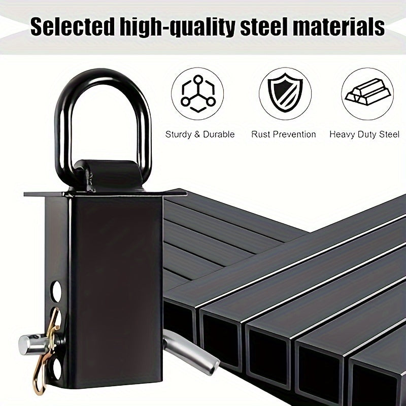 2Pack/ 4Pack/ 8Pack/ 10Pack/ 12Pack/ 16 Pack Stake Pocket D Ring Heavy Duty Adjustable Trailer Stake Pocket, Load Limit 5400 Lbs & 4 Holes for Adjustment, Removable Stake Pocket D-Ring Tie Downs Utility for Flatbed Trucks Black & Silvery