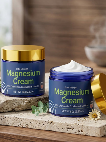 Magnesium Deep Hydration Body Lotion 2-Pack — Fast Absorbing Non-Greasy Moisturizing Cream for Dry Skin, Skin-Friendly Formula for Office Workers Athletes Seniors Daily Body Care