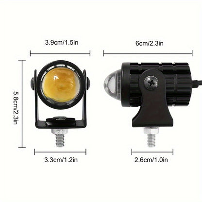 LED Work Lights 2pcs 24W Super Bright – Dual Color White & Amber, 9-36V Universal Fit for Car Truck ATV Off-Road SUV, Waterproof Driving Work Lamp Set