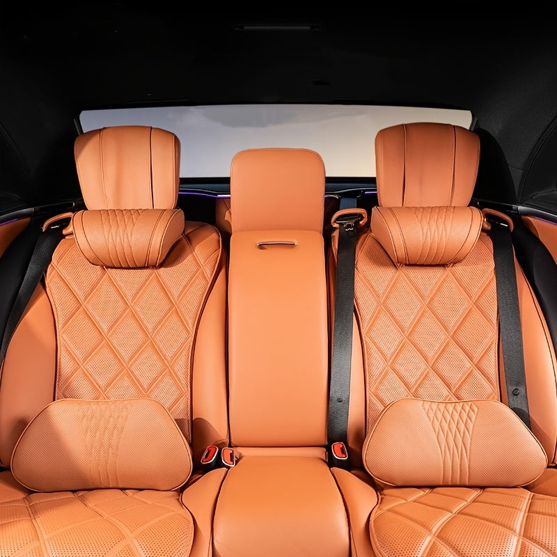 Luxurious Napa Headrest- Ultra Soft and Breathable Design, Neck Support and Form-Fitting Shape, Suitable for All Car Models, Can Be Used in Most Vehicles, Durable High-Quality Material, Suitable for Long-Distance Driving and Office Use