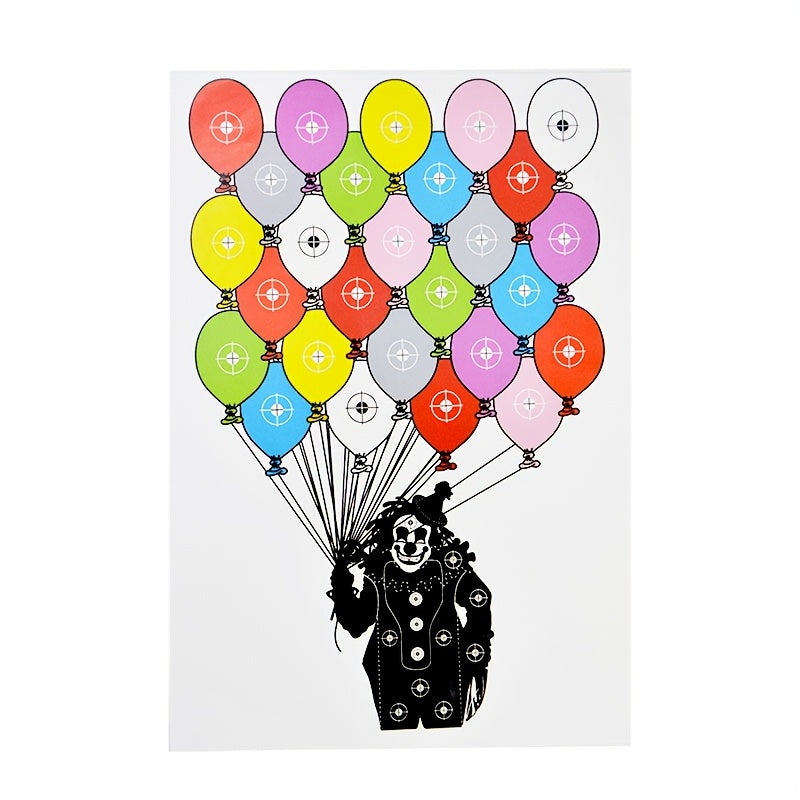 Shooting Target Paper 10 Pack 45x32cm Large Glossy, Archery Targets for Shooting Practice Accuracy Training, Skeleton Balloon Human Silhouette Target Sheets for Gun Bow Slingshot Range Outdoor Use