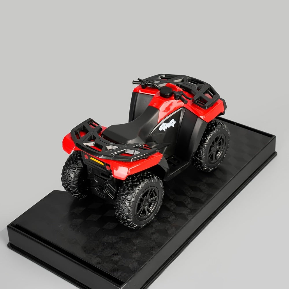 RMZCity 1:36 Scale Zinc Alloy ATV Beach Off-Road Motorcycle Diecast Model – Exhibition-Grade Collectible Static Display with Intricate Details (Red / Blue)